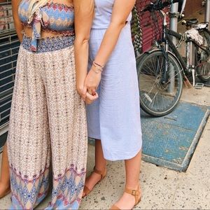 Crop top and wide leg pants set